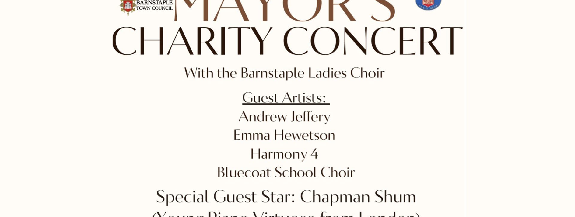 Mayor&#8217;s Charity Concert with the Barnstaple Ladies Choir